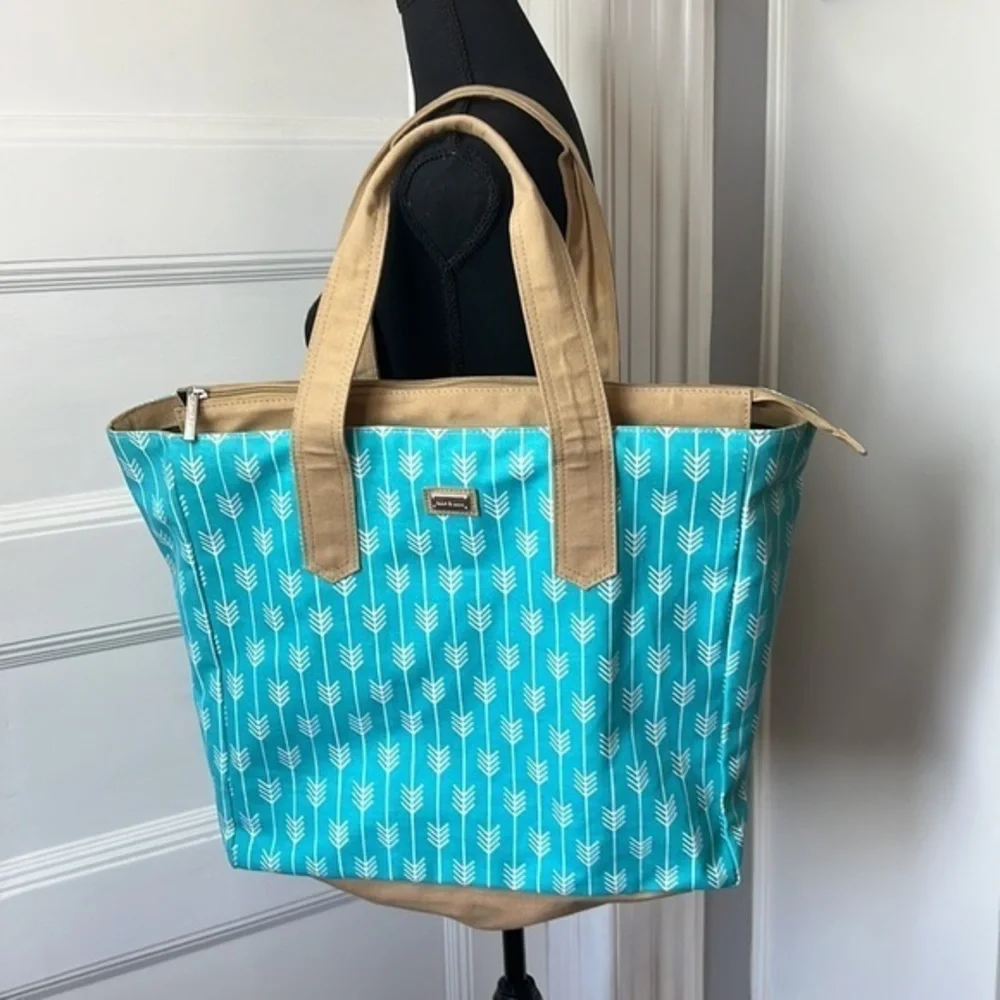AME & LULU TOTE‎ BAG CANVAS NWOT  WITH NYLON LINER